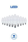 RTL02101-10 Rother LED Mum Avize Ampul 6W E14 470 Lümen 6500K Beyaz Işık Enerji Tasarruflu Ampul 10 Adet