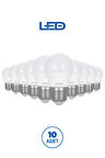 RTL09101-10 Rother G45 LED Ampul 6W E27 470 Lümen 6500K Beyaz Işık Enerji Tasarruflu Ampul 10 Adet