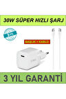 SmartCharger 30W PD Başlık + USB-C Kablo iPhone 16 PRO MAX Şarj Set MELODİ