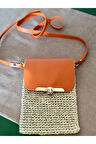 Hasır Mini Bag, Cep Telefonu Çantası Turuncu / Standart