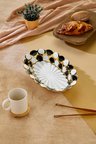 Cooker 36 cm Porselen Oval Sunumluk Dekoratif Kase CKR3839