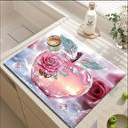 55 CM x 45 CM GÜL ELMAS TASARIMI TEZGAH ÜSTÜ BULAŞIK KURUTMA MATI BULAŞIKLIK KURUTMA ÖRTÜSÜ