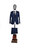 Slim Fit Parlament Mavisi Takım Elbise