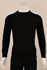 Slim Fit Yünlü Desenli Örgü Triko