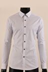 Uzun Kol Slim Fit Desenli Gömlek