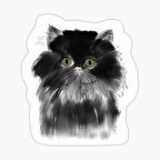 Cins Kedi İran Kedisi Araba Oto Sticker Etiket Renkli V6