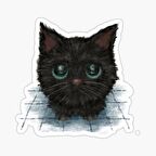 Oto UFak Bebek Kedi Araba Sticker Etiket Renkli V2