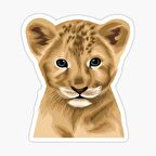 UFak Bebek Aslan Araba Oto Sticker Etiket Renkli Z9