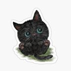 UFak Bebek Kedi Araba Oto Sticker Etiket Renkli C5