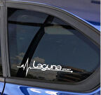 Oto Laguna Yan Cam Sticker Oto Kapı Çıkartma Tuning Aksesuar 20 cm x 7 cm