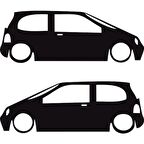 Oto Twingo Basık Araç Sticker
