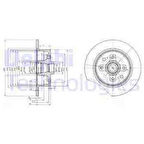 Opel Arka Fren Diski Abs Harıc Calıbra 2.0i Vectra A 2.0i - Delphi Bg2571