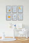 6 Parça Çerçeve Görünümlü Mdf Tablo Seti - 6KIDSARTAVESSA4