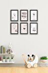 6 Parça Çerçeve Görünümlü Mdf Tablo Seti - 6KIDSARTAVESSA5