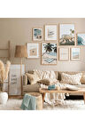9 Parça Ahşap Çerçeve Görünümlü Mdf Tablo Seti - CRCVSZARTEVESSASTKO74