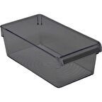 Primanova Dolap Içi Düzenleme Kutusu - Organizer 290*150*100 mm Şeffaf Siyah No:1