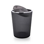 Primanova Nely Çöp Kovası Şeffaf Siyah