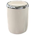 Primanova Lima Plastik Kapaklı ve Krom Dekorlu Çöp Kovası Bej M-E06-09-P