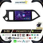 Kia Picanto 2011-2014 Model 2+64GB Android 13 Kablosuz Carplay Navigasyon Multimedya Sistemi 