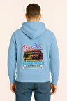California Venice Beach Baskılı Oversize Hoodie – Retro Surf Tarzı Unisex Kapüşonlu