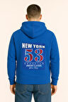 Unisex Oversize Hoodie – New York 53 Baskılı Kapüşonlu Sweatshirt