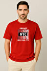Erkek - Kadın %100 Pamuk New York City Parshey Baskılı Yarım Kollu Bisiklet Yaka T-Shirt