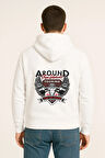 Around The World Touring Baskılı Oversize Hoodie – Vibe of Speed Unisex Kapüşonlu Sweatshirt
