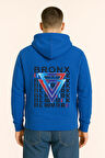 Bronx New York Baskılı Oversize Hoodie – Geometrik Renkli Arka Tasarım Unisex Kapüşonlu Sweatshirt