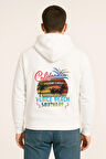California Venice Beach Baskılı Oversize Hoodie – Retro Surf Tarzı Unisex Kapüşonlu