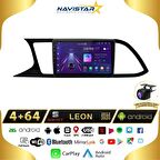 Seat Leon 4GB + 64GB 2012-2020 Model Android 13 Kablosuz Carplay Navigasyon Multimedya Sistemi 