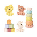 15 Parça Duyusal Oyuncak Banyo Oyuncağı Yumuşak Renkli Parçalar 6AY+