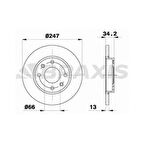 Psa On Fren Disk Aynası Xsara 1,4 Tud5 P206 P306 1,4 8v (hava Sogutmasız) - Braxıs Ae0133