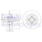 Renault Arka Fren Disk Aynası(dıskı) Renault Megane I Scenic II 1.4 / 1.6 / 1.8 / 1.9 / 2.0 Abslı Rulmanlı - Delphi Bg9029rs