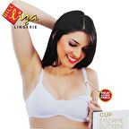 Liza Cup Silikonlu Emzirme Sütyeni Beyaz