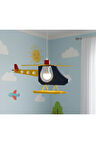 KDF001H ÇOCUK ODASI HELİKOPTER SARKIT AVİZE — RENKLİ TASARIM / E27 DUY - SİYAH