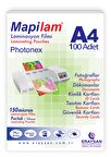 MAPİLAM 150 MİC. SICAK PHOTONEX LAMİN. FİLMİ (A4) 100 LÜ