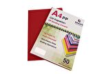 MAPİ A4 PP RENKLİ KAPAK 600 MİC. KIRMIZI50 Lİ