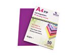 MAPİ A4 PP ŞEFFAF KAPAK (KUM DESEN) 450 MİC. ŞEFFAF MOR        50 Lİ