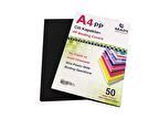 MAPİ A4 PP OPAK KAPAK (KUM DESEN) 550 MİC. SİYAH   50 Lİ