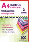 MAPİ A4 KARTON KAPAK 250 GR. KIRMIZI    100 LÜ