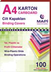 MAPİ A4 KARTON KAPAK 250 GR. BORDO     100 LÜ