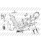 Mondial Scooter 250 Buffalo Arka Amortisör Siyah 33,5 Cm Orj