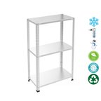 3 Katlı Paslanmaz Krom Raf Inox Soğuk Oda Rafı Buzhane Rafı Mutfak Banyo Islak Zemin Rafı Akvaryum Rafı 59x75 cm-150 cm-1.00 mm