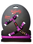 Tailpetz Cat Harnes Purple Ayarlanır Kedi Gezdirme Takım Tasması