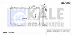 Honda Motor Su Radyatoru Honda CIVIC 2001 2006 Manuel Vites (660x350x18) - Kale 357000