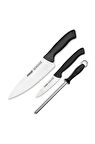 Şef Başlangıç Seti Soyma Bıçağı + Şef Bıçağı + Masat