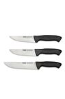 Pirge Ecco Kasap Bıçağı Seti 3'lü Siyah 