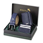 Lacivert Erkek Dama Set Cüzdan Seti