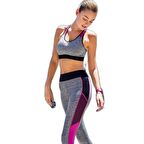 YENİ İNCİ GRİ PEMBE KADIN SPORCU TAYTI TEK ALT T121