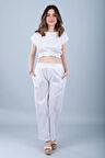 Pamuklu Crop Beyaz